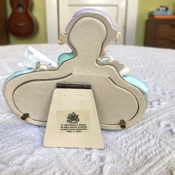 Precious Moments 1993 Girl Bicycle Double Picture Frame Nursery Whimsical Rare - Picture 3 of 8